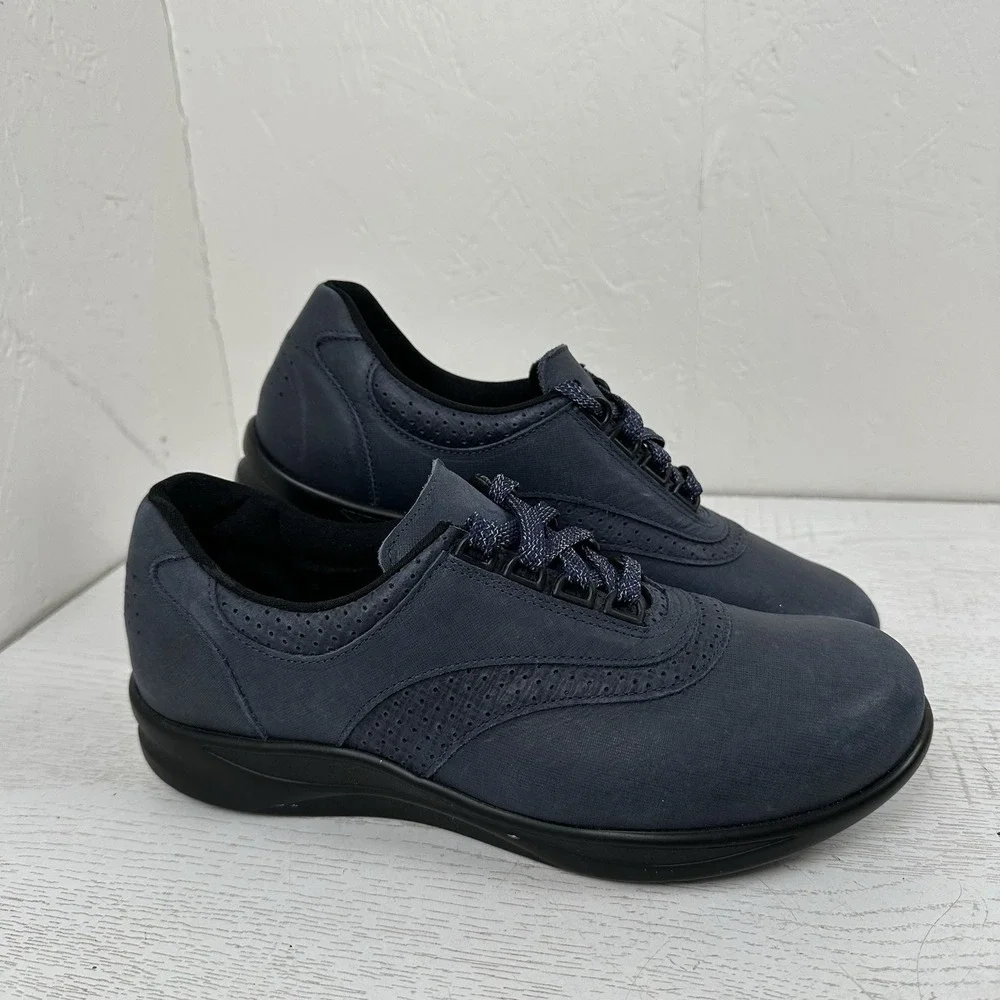 SAS‎ Walk Easy Lace Up Walking Shoe Women's 9 N Navy Blueberry